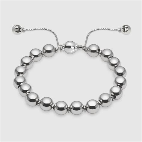 silver gucci bracelet mens|gucci sterling silver boule bracelet.